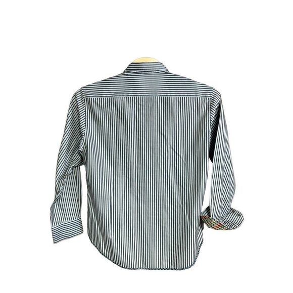 Robert Graham Extra Large (XL) Flip Cuff Striped Long Sleeve Shirt - Picture 2 of 8